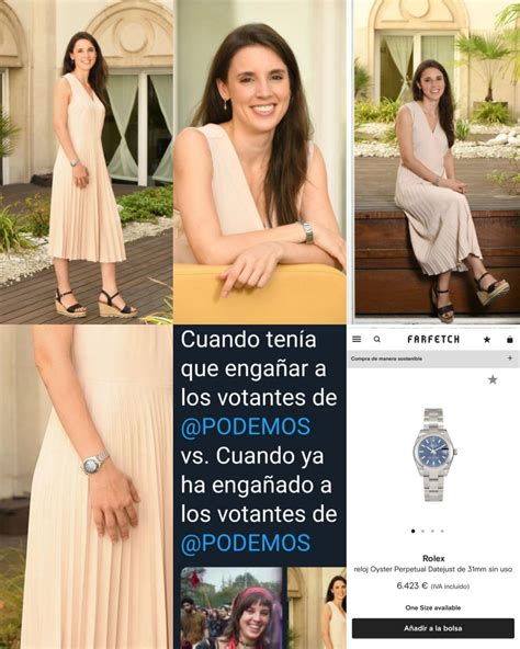 irene mintero rolex|irene montero spanish.